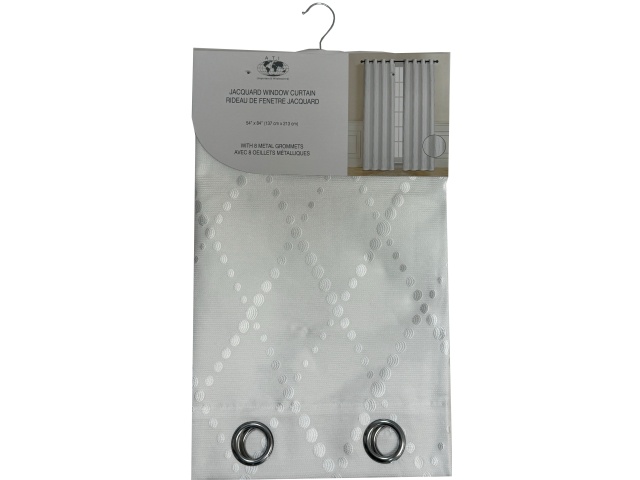 Curtains 54X84Fa Linen Dotd White\
