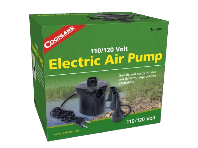 Air pump electric for large volume inflatables