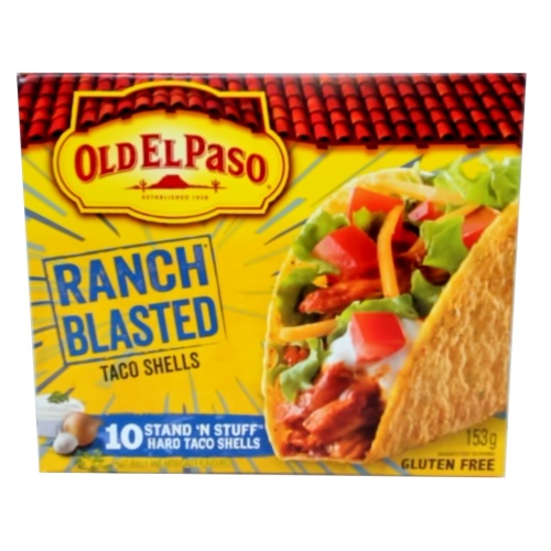 Taco Shells Hard Ranch Blasted 10pk. Old El Paso