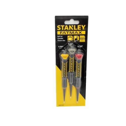 Nail punch set - 3 pc 1/32 2/32 3/32 inch Stanley fatmax