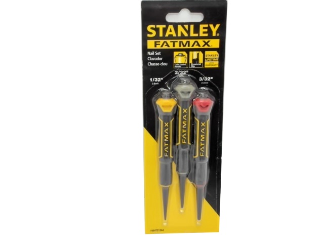 Nail punch set - 3 pc 1/32 2/32 3/32 inch Stanley fatmax