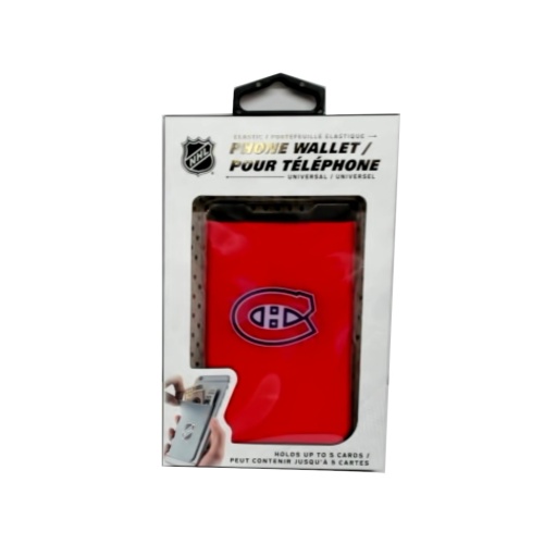 Elastic Phone Wallet Montreal Canadiens Adhesive Holds Up To 5 Cards