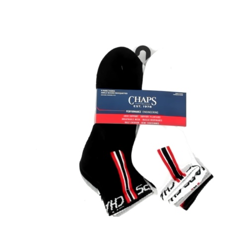Socks Men's Ankle 6pk. Racing Stripe Arch Support Chaps (endcap)