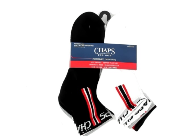 Socks Men\'s Ankle 6pk. Racing Stripe Arch Support Chaps (endcap)