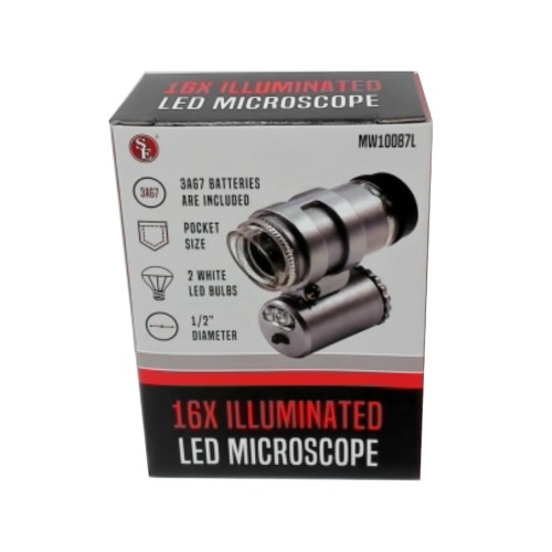 Microscope LED 16x Illuminated 1/2 Lens