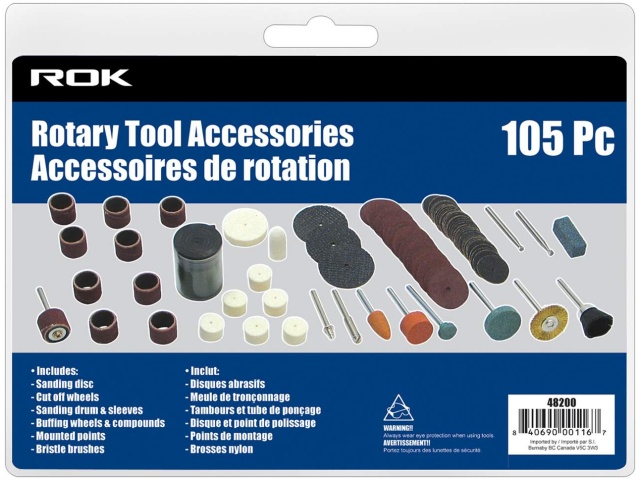 Rotary tool accessory kit 105 pc