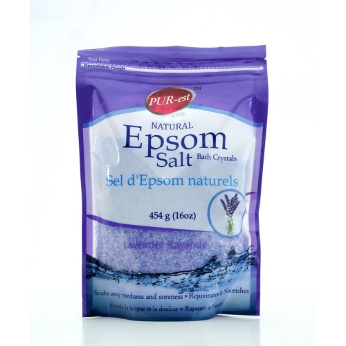 Purest Epsom Salt Bath Crystals Lavander 454gm