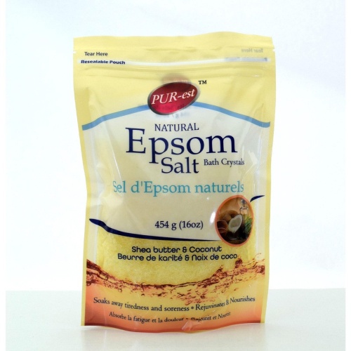 Purest Epsom Salt Bath Crystals Shea Butter & Coconut 454gm