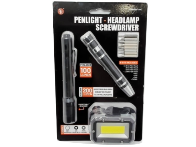 Penlight Headlamp Screwdriver 3pc. Set