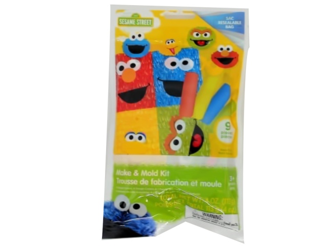 Make & Mold Kit 9pcs. Sesame Street In Resealable Bag