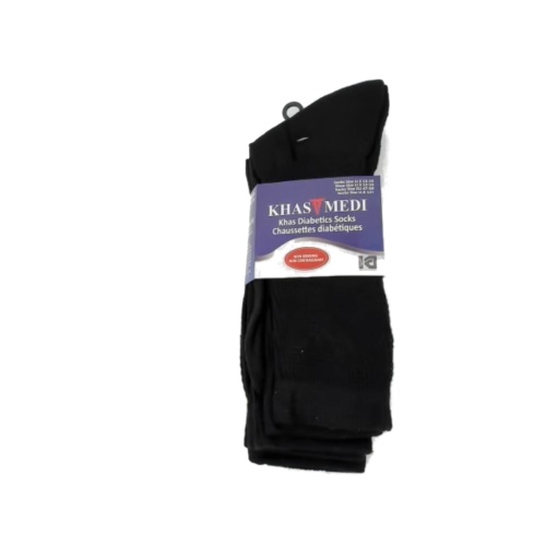 Socks Khas Diabetic Men's 3pk. Black Size 13-15 Khas Medi