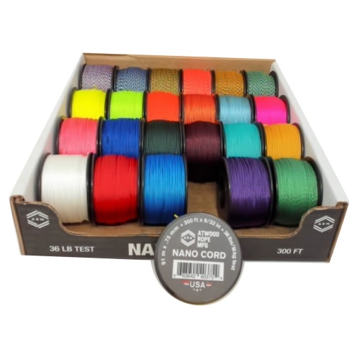 Nano Cord 9/32 X 300' Assorted Colours