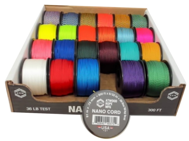 Nano Cord 9/32 X 300\' Assorted Colours\