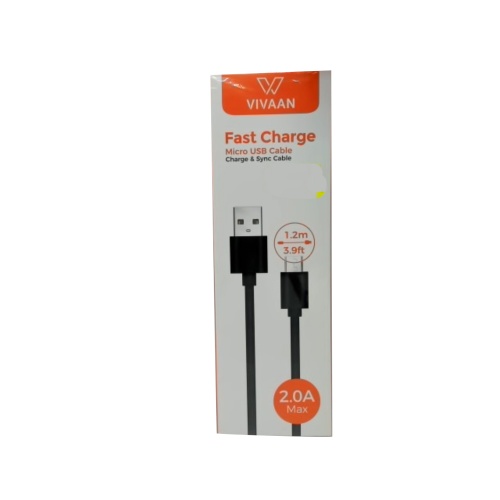 USB to micro USB fast charge cable 1.2m 3.9 feet 2.0A max