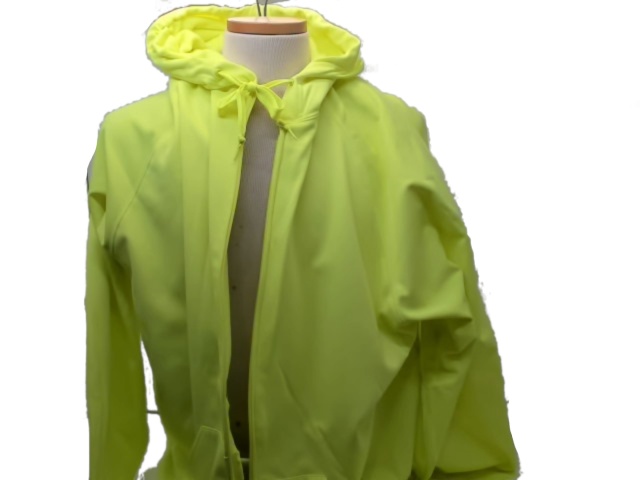 Zipper Hoodie Medium Safety Green