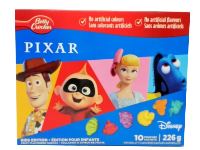 Fruit Flavoured Snack 10pk. 226g. Disney Pixar