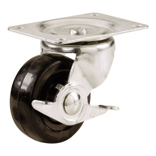 9511 Caster 75mm Swivel With Brake 3 inch 175 lb. load capacity