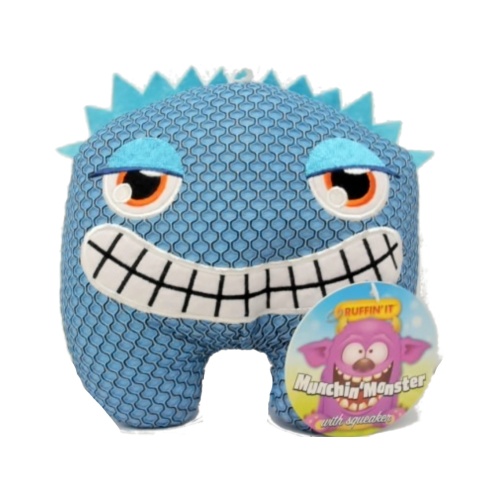 Dog Toy Munchin' Monster w/Squeaker Blue Ruffin' It