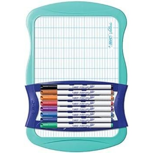 BIC DRY ERASE KIT (1 DOUBLE SIDE BOARD 9 MARKERS )