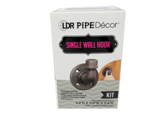 Single Wall Hook Kit Pipe Décor