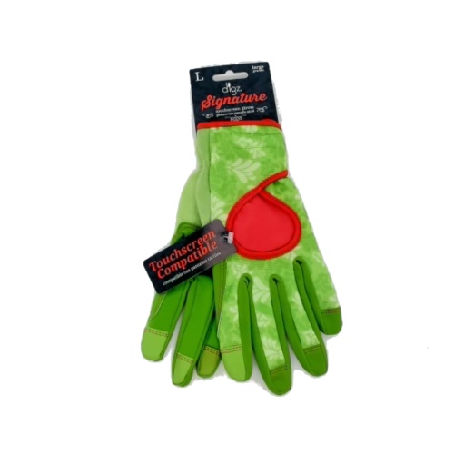 Touchscreen Garden Gloves Ladies Large Green Digz Signature