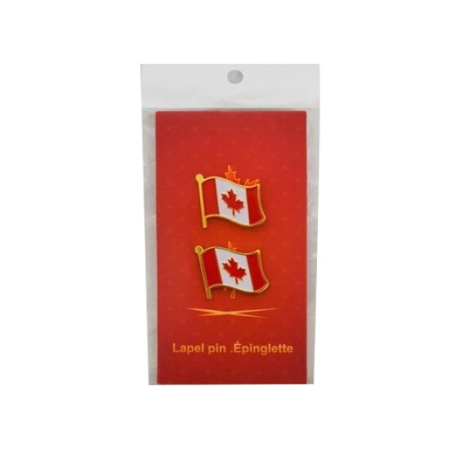 CANADA 2PK LAPEL PINS FLAG