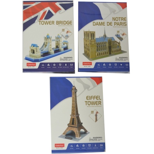 PUZZLES 3D ASSORTED KIND
