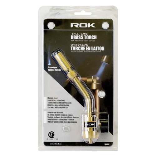 Pencil flame brass torch ideal for general soldering use with propane only