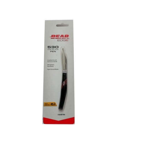 One Blade Pen Knife 2-7/8 Anodized Aircraft Aluminum Handle Rear Edge
