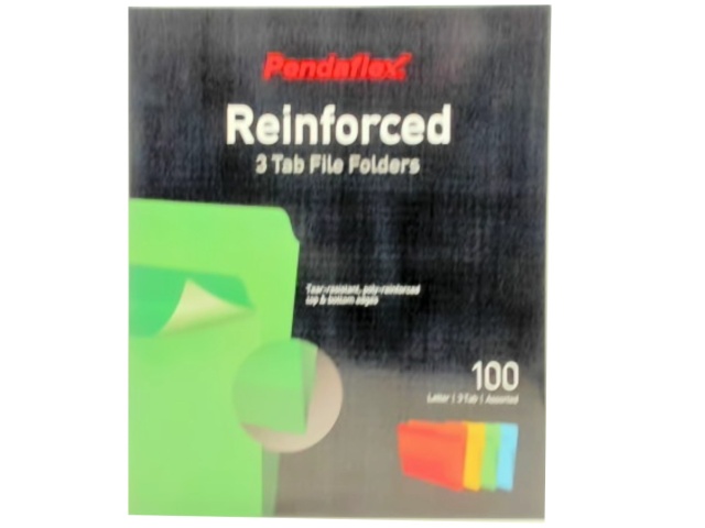 File Folders 3 Tab Reinforced 100pk. Pendaflex