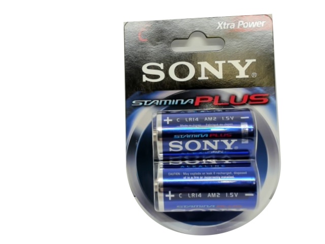 Battery Alkaline C 2pk. Sony Stamina Plus
