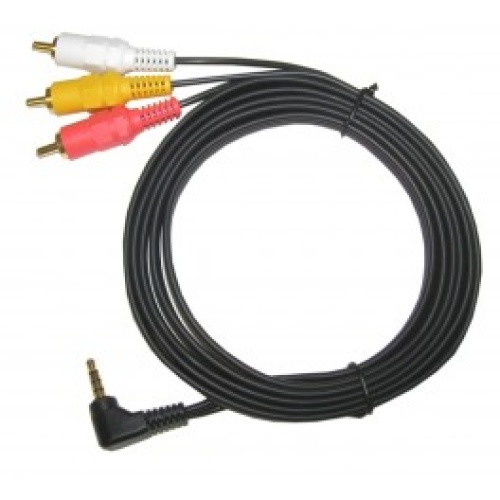 3.5mm stereo 4 pole to 3 RCA video cable 6 foot
