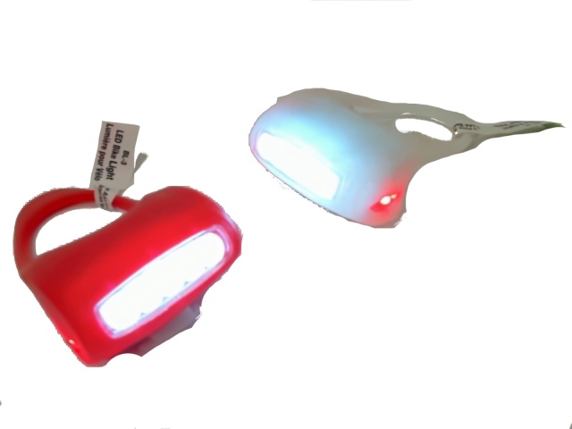 Bike flashing light red/white clamp on 7 led