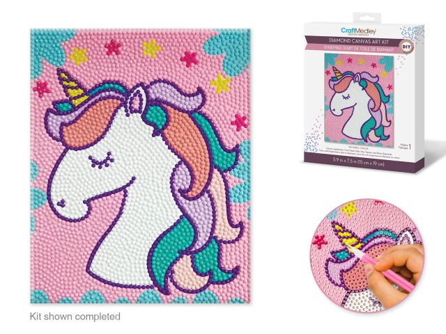 Craft Medley Kit: DIY Diamond Painting Kit F) Unicorn