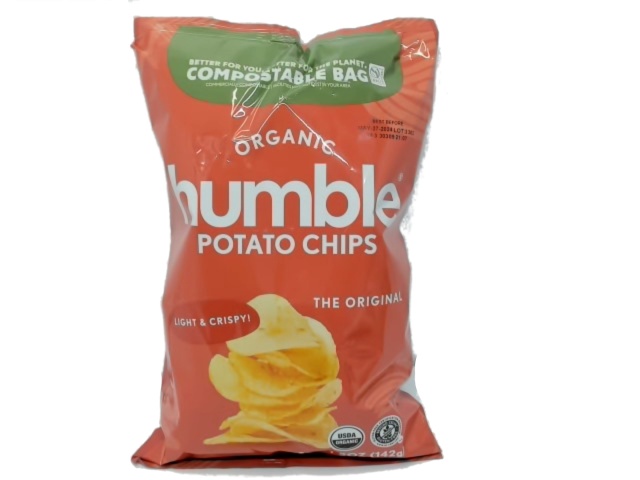 Potato Chips Organic Original w/Sea Salt 142g. Humble