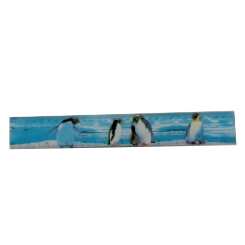 Ruler 12 Plastic w/Penguins