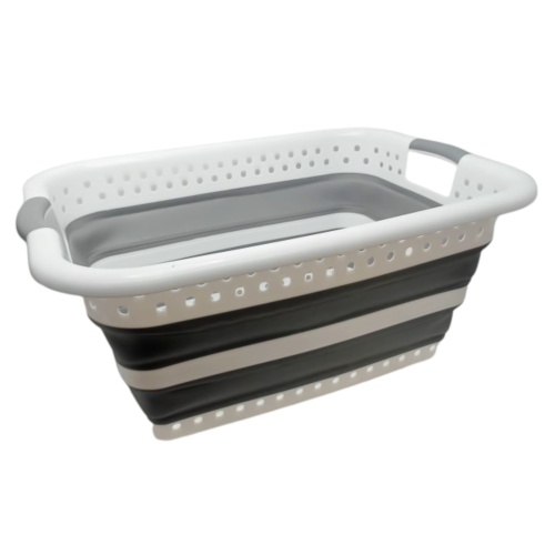 Folding - Collapsing laundry basket 24.4x17.7x10.4 inches