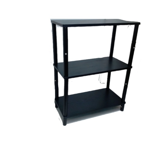 Shelf 3 tier rectangular black storage 23.6x11.81x31.5 inches