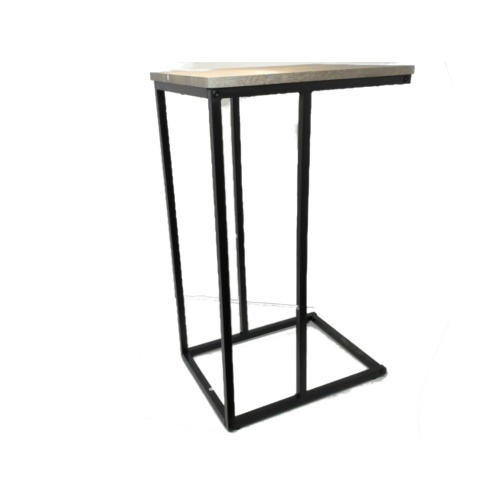 Side table metal and MDF 15.75x11.81x26 inches