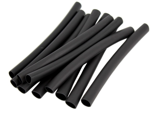 Heat shrink tubing 3/8 inch 6 inch pieces 3:1 bag of 10 black