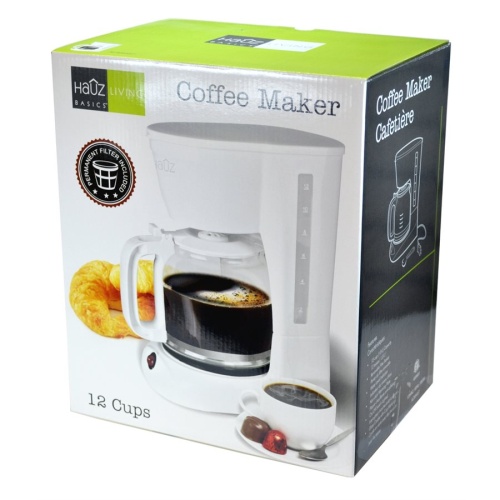 12 Cup Coffee Maker - White