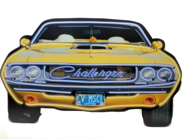 Lenticular Sign Dodge Challenger