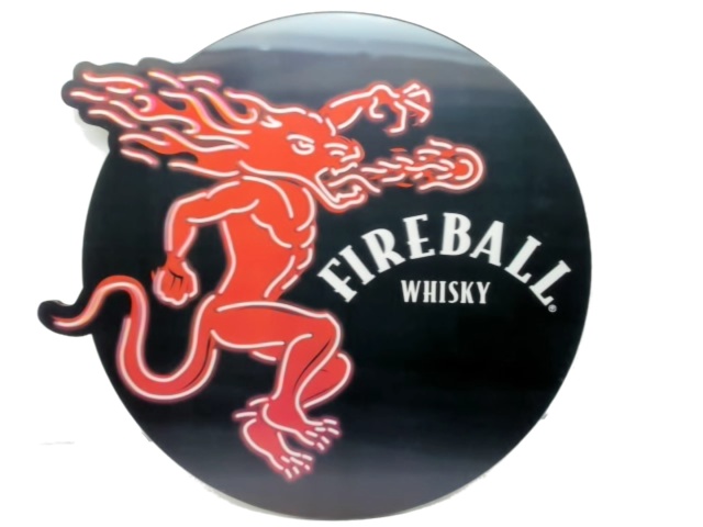 Lenticular Sign Fireball Whiskey