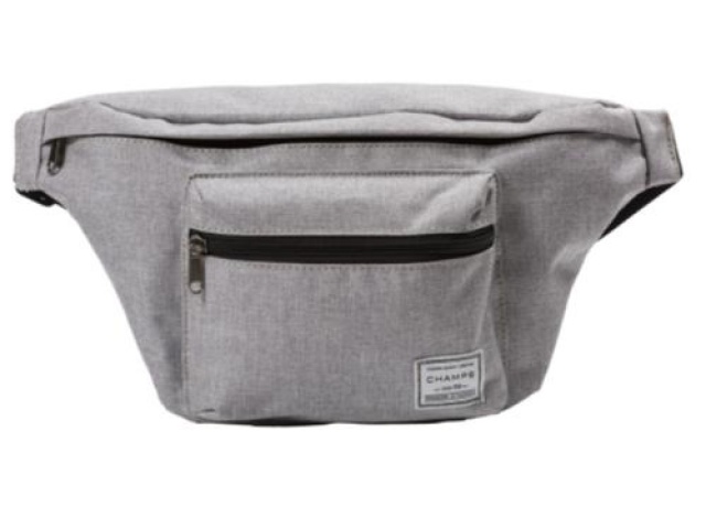 Waist pack canvas grey fanny pack adjusts up to 45 inch