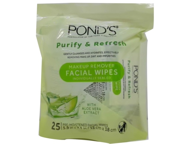 Makeup Remover Facial Wipes 25pk. Pond\'s (promo)(endcap)(or 3/$4.99)