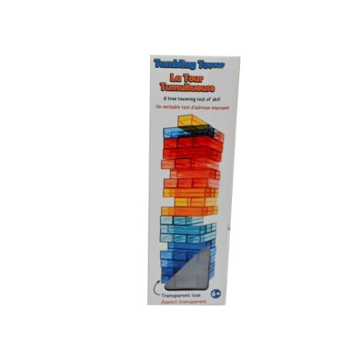 Tumbling tower transparent look game - a true towering test of skill age 6+