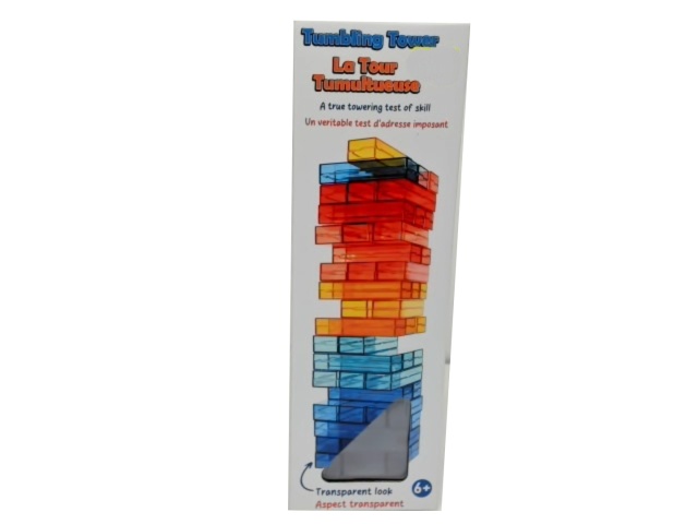 Tumbling tower transparent look game - a true towering test of skill age 6+