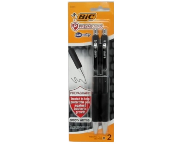 Pen Prevaguard 2pk. Black Gel-ocity Bic