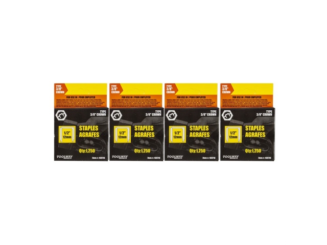 Staples 1/2 T50 1250bx 4bx/pk - sold by the individual box