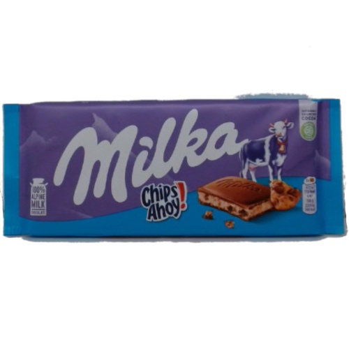 Milka Chocolate Bar Chips Ahoy! 100g.